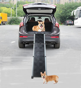 250lbs क्षमता के साथ कार टेलीस्कोपिंग कुत्ते रैंप के लिए एल्यूमीनियम टेलीस्कोप पालतू रैंप - Product Image 3