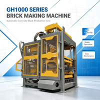Machine à pavés entièrement automatique GH1000, machine à briques de terre stabilisées, machine à blocs de construction pour la construction de maisons