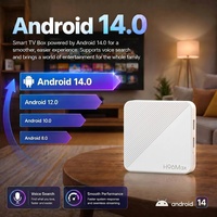 Boîtier TV Android 14.0 Wifi 802.11n 2.4GHz Blanc H96 MAX 3518B Résolution 4K Vidéo 3D Smart TV BOX