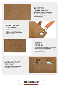 Tablier robuste réglable sans manches en toile polyester-coton avec poches pour outils – Vêtement <span class=keywords><strong>de</strong></span> travail lavable en machine pour barbiers et chefs - Product Image 4