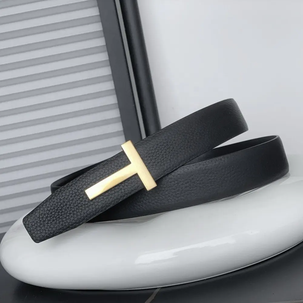 Hochwertiger Designer der Luxusmarke mit Alu-Schiebe schnalle 2,5 cm 3cm 4cm breiter reversibler V-Brief Leder gürtel für Männer und Frauen