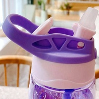 Enfants eau Sippy tasse dessin animé bébé alimentation s avec pailles bouteilles étanches en plein air Portable enfants