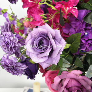 DKB Wholesale Boule de fleurs artificielles réalistes en soie pour décoration de centre de table de mariage - Product Image 5