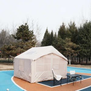 Grande tente gonflable portable de luxe pour 3-4 personnes, 7,5 m², en tissu Oxford imperméable, pour camping en extérieur, avec pompe - Product Image 3