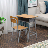 Lit superposé double pour enfants, ensemble table et chaises en métal pour la maison et le bureau à domicile, meubles au design traditionnel