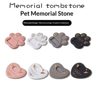 <span class=keywords><strong>Pierre</strong></span> commémorative imitation <span class=keywords><strong>pierre</strong></span> pour animaux <span class=keywords><strong>de</strong></span> compagnie (chiens, chats, petits animaux) avec empreinte <span class=keywords><strong>de</strong></span> patte et motif cœur – Ornement souvenir - Product Image 4
