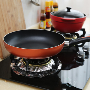 Gas stove oil-proof mat, round stovetop <b>foil</b> ring, <b>kitchen</b> aluminum <b>foil</b> cleaning mat, square cleaning mat, protective mat. - Product Image 2