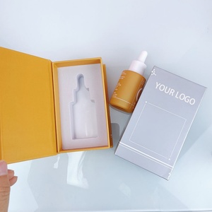 Matte Colored Cosmetic <b>Empty</b> Facial Serum Essential Oil Glass Dropper Bottle With <b>Box</b> Packaging Customize and logo for 1oz 2oz - Product Image 5