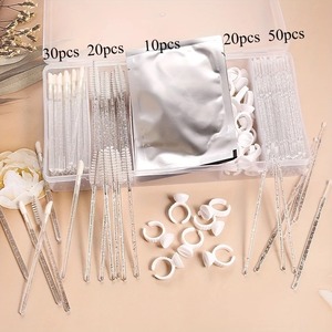 Boîte de rangement portable en plastique transparent à 5 compartiments pour outils d'extension de cils rectangulaires - Product Image 5