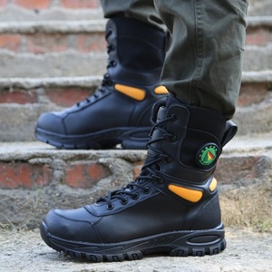 Bottes de lutte contre les incendies forestiers, hautes, en cuir, résistantes aux perforations, ignifuges, pour la randonnée en extérieur et les secours - Product Image 2