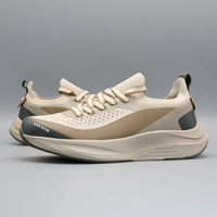 Chaussures de course tendance pour hommes avec semelle Vibram, empeigne en maille respirante, semelle épaisse amortissante, fermeture à lacets, légères et polyvalentes