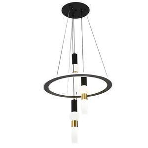 Lampada a sospensione a LED lampadario lungo tubo ristorante negozio decorativo a sospensione luce regolabile in altezza per applicazione Villa - Product Image 1