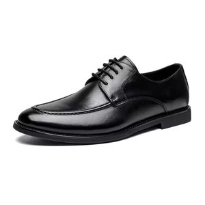 Zapatos Oxford Formales de Negocios para Hombre, de Cuero Genuino, con Cordones, Punta Cerrada, Diseño Cuadrado, Suela Gruesa Antideslizante, Estilo Británico, Novedad 2025 - Product Image 3