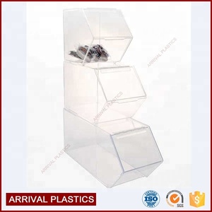 Wholesale Stackable Clear Transparent Acrylic Bread Bakery <strong>Donuts</strong> Storage Container Boxes Pastry <strong>Display</strong> with Lid