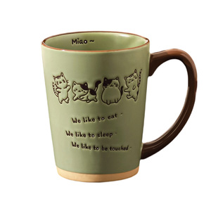 Cute cat-themed <b>mug</b> with Instagram-worthy style, 400ml <b>large</b> capacity, creative home gift cup, ceramic latte cup. - Product Image 3