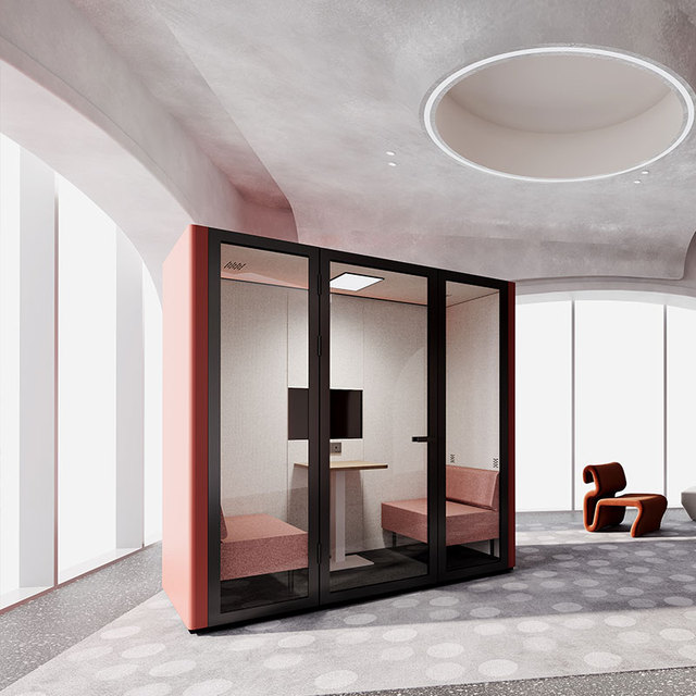 Flexspace 2023 New Office Soundproof Booth Large Meeting Pod Phone Booth Noise Reduction Office Pods Indoor Soundproof Office Bo
