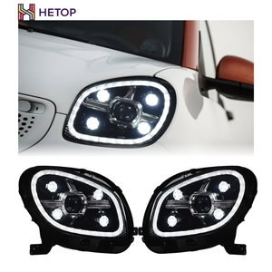 ไฟหน้า HETOP <span class=keywords><strong>Smart</strong></span> W453 W451 ปี <span class=keywords><strong>2015</strong></span>-2020 อัพเกรดเป็นไฟ LED พร้อมไฟ DRL ไฟเลี้ยว เลนส์  สำหรับรถเบนซ์ - Product Image 1