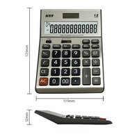 2024 nouvelle calculatrice de bureau électronique à 12 chiffres grand écran avec touches de PC d'alimentation grand écran fournitures de bureau en plastique Durable