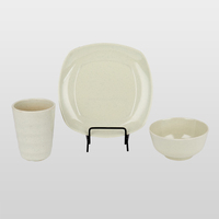 Assiettes en mélamine beige moucheté, résistantes aux chutes, pour la restauration (cafés, restaurants occidentaux), idéales pour servir steak, salade et autres plats au quotidien.