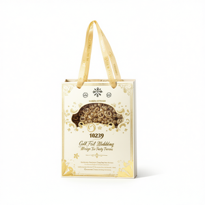 10239 <b>Gold</b> Foil <b>Wedding</b> Gift <b>Bag</b> Medium Size Elegant Design <b>For</b> <b>Wedding</b> Party Favors - Product Image 1