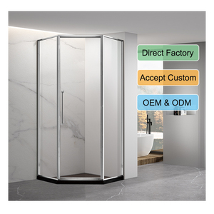 <span class=keywords><strong>Cabine</strong></span> <span class=keywords><strong>de</strong></span> <span class=keywords><strong>douche</strong></span> pivotante <span class=keywords><strong>de</strong></span> haute <span class=keywords><strong>qualité</strong></span> en verre diamanté, acier inoxydable, cadre complet pour salle <span class=keywords><strong>de</strong></span> bain - Product Image 5