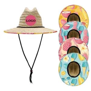 2022 Trending printed ice cream female sombrero island holiday straw summer beach hat women