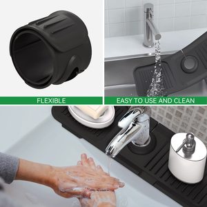 Hotsale Kitchen Bathroom Silicone Sink Faucet <b>Drain</b> Mat Foldable Water Catcher Mat Silicone Sink Faucet Splash <b>Guard</b> Absorben - Product Image 6
