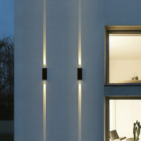 Belle Extérieur Étanche En Aluminium LED Mur Rondelle Projecteur Mur Lampes pour Couloir Escaliers Cour Porte Colonne Élégant