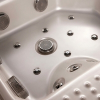 Bain à remous autoportant Sunrans avec 83 jets d'hydrothérapie et système de contrôle Balboa pour spa extérieur et bain de massage