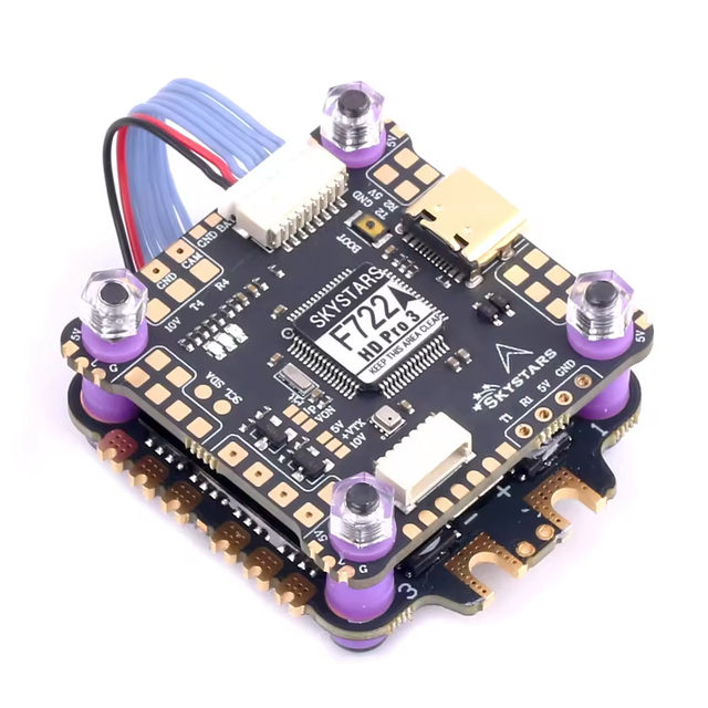 Skystars F7 F722HD PRO3 Flight Controller OSD KO45/KO60 45A/60A 128K Blheli_32 3-6S ESC Stack 30.5mm FPV Racing Drone Quadcopter
