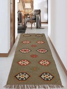 Tapis de jute en laine Kilim de qualité supérieure tapis fait main durable élégant Design contemporain géométrique pour la décoration intérieure ensembles de tapis de zone - Product Image 2