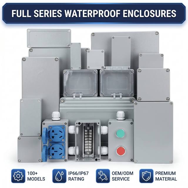 Wholesale IP66 Die Cast Aluminum Junction Box 265x185x95mm Outdoor Waterproof Metal Enclosure for Industrial Control