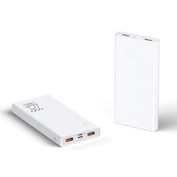 Batería Externa Portátil de Polímero de Litio de 10000 mAh, Estación de Carga Rápida, Carga Inalámbrica, Súper Delgada, para Uso en Exteriores