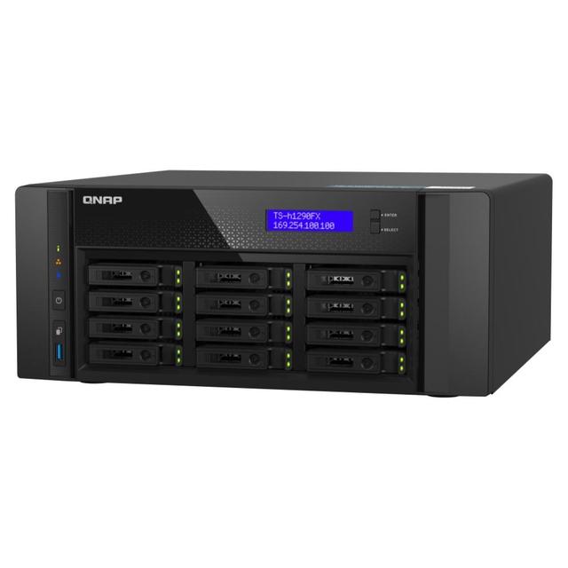 Innovative Product Design Desktop 12-bay U.2 NVMe/SATA All-flash NAS QNAP TS-h1290FX NAS Server Storage