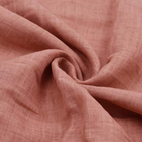 Tissu léger 100 % ramie sergé 53/54 pouces, technique de tissage respirante, style chinois oblique, pour printemps-été, 76 GSM