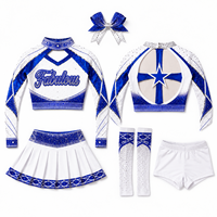Kostum Majorette Lengan Panjang Kelas Atas dengan Rhinestone Berkilau, Pakaian Pertunjukan Panggung Mewah dan Menawan, Desain Khusus