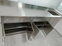 Banc de laboratoire en acier inoxydable 304 pour salle blanche, usage scolaire, résistant à la corrosion, poste de travail au design moderne