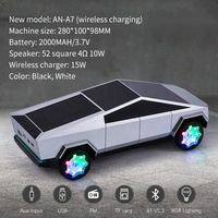 Altavoz con Forma de Camioneta Tesla Cybertruck, Reproductor de Música Inalámbrico BT con Radio FM