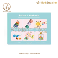 Jouet de dentition pour bébé, blocs empilables, jouets éducatifs 6 en 1 pour bébé de 6 à 12 mois, jouet Montessori