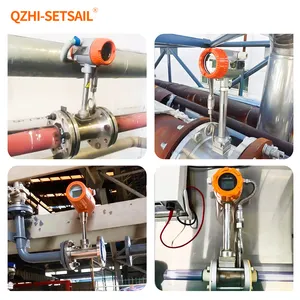 OEM Gas Flow Meter Vortex Flowmeter Split Separate Temperature And Pressure Compensation Power Plant Steam Meter Stainless Steel