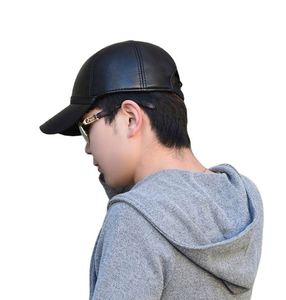Gorra de Béisbol de Cuero Genuino Negro, 6 Paneles, para Hombre y Mujer - Product Image 2