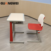 GUANGWEI Ensemble de bureau et chaise d'étudiant réglables, design moderne et écologique pour mobilier de classe scolaire