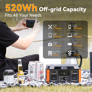 Station d'alimentation portable P60 220V 520Wh tout-en-un, énergie solaire, générateur solaire, <span class=keywords><strong>batteries</strong></span> - Product Image 4