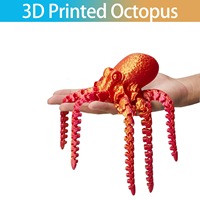 Figura de Pulpo Articulada Impresa en 3D, Criatura Marina Flexible y Móvil, Juguete Antiestrés para Escritorio, Figura Coleccionable de Animal, Regalo