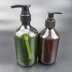 Bouteille en plastique ambrée transparente avec pompe 100ml 200ml 300ml 500ml 10oz 16oz, flacon vide pour shampoing, après-shampoing, savon liquide - Product Image 5