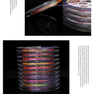 Ligne de pêche tressée Yuyue 8 brins PE 100M multicolore haute résistance pour leurres - Product Image 3