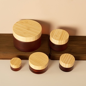 Sang Trọng 1Oz 2Oz 30Ml 50Ml 100Ml Tùy Chỉnh Chăm Sóc Da Kem Container Rỗng Hổ Phách Lọ Thủy Tinh Mặt Kem Mỹ Phẩm Lọ Có Nắp Đậy - Product Image 3