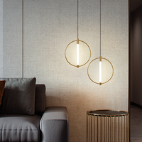 Lustres réglables en hauteur, lampes de chevet pour chambre à coucher, luminaires de bar, comptoir, salle à manger, en fer et acrylique, LED dimmable, taille moyenne