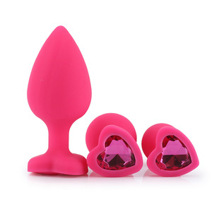 Herz Anal Butt Plug Fantasy Sex Fesseln Bondage SM Groß Mittel Klein Anal Stimulation Spielzeug mit 10 Farben - Product Image 1