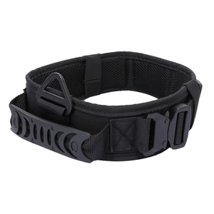 <span class=keywords><strong>Collar</strong></span> de perro de nailon ajustable táctico al por mayor malla transpirable acolchada con mango de hebilla de metal resistente para entrenamiento de perros - Product Image 2